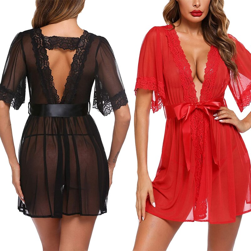 Nuisette dentelle transparente-Velonjara-Secret