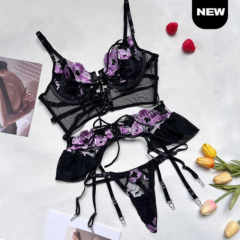 Ensemble lingerie 3pcs-Velonjara-Secret