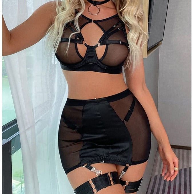 Ensemble lingerie 5pcs + jupette-Velonjara-Secret