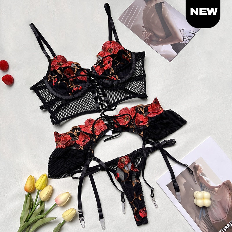 Ensemble lingerie 3pcs-Velonjara-Secret