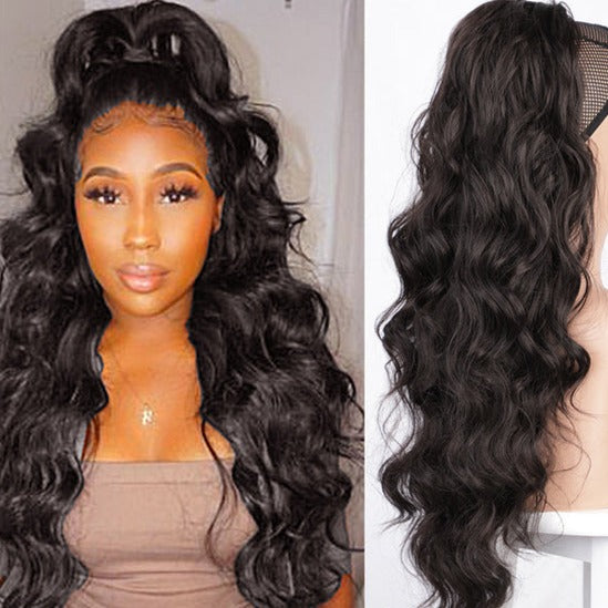 Extension capillaire synthétique ondulée avec cordon de serrage